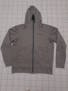 OAKLEY オークリー ENHANCE TECHNICAL FLEECE JACKET.QD 8.0 ジャージ ジップ パーカー size L グレー 美品 461655j 18SS 背中ロゴBIG