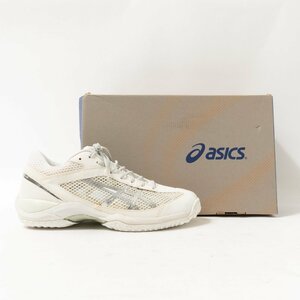 未使用タグ付き asics アシックス TBF314 バスケットボールシューズ ホワイト 白 24.5cm メッシュ レディース スポーツ バッシュ シューズ