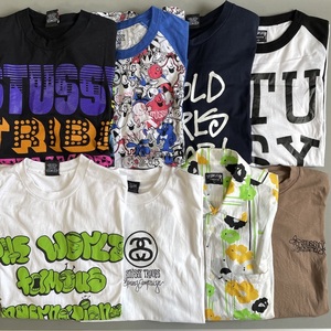 MS1174 STUSSY ステューシー 00’s ASSEMBLED IN MEXICO 8点 まとめて 全てLサイズ Tシャツ ラグラン Yシャツ (検)グラフィティ ストリート