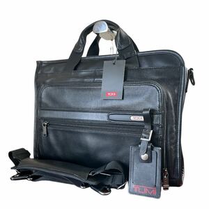 1円【新品タグ付】TUMI トゥミ ブリーフケース ビジネスバッグ オールレザー ブラック 黒 2WAY エクスパンダブル 963110D4 A4 PC 収納可能