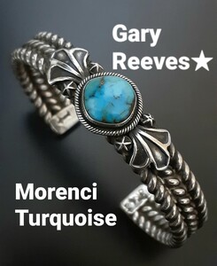 GARY REEVES ゲーリーリーブス モレンシー ターコイズ シルバーバングル サンシャインリーブス の兄 NAVAJO ナバホ インディアンジュエリー