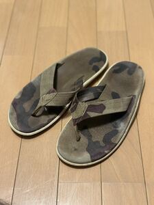 ISLAND SLIPPER アイランドスリッパ ビーチサンダル CAMO SUEDE カモ柄 迷彩 スウェード サイズ9