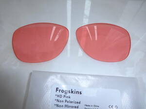 超処分価格！！オークリー フロッグスキン用 カスタムレンズ　FROGSKINS HD PINK　 100% UVAB