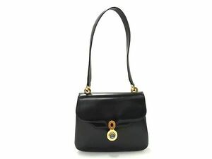 1円 GUCCI グッチ オールドグッチ ヴィンテージ ラピスラズリ レザー ワンショルダーバッグ 肩掛けかばん レディース ブラック系 AZ4579