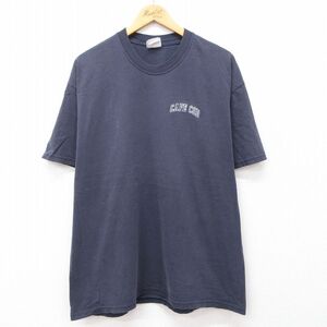 XL/古着 リー Lee 半袖 ビンテージ Tシャツ メンズ 00s ケープコッド 大きいサイズ コットン クルーネック 紺 ネイビー 24ju