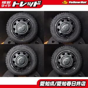 ワゴンR スペーシア 送料無料 新品 ゴツゴツタイヤ トーヨータイヤ OPEN COUNTRY R/T 155/65R14 中古 アルミ スペーシアギア 純正 14インチ