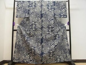 平和屋1■夏物　浴衣　綿絽　鳳凰草花文　綿　逸品　CAAE5747vf