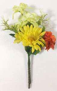 造花 仏花 百日草 ジニア ダリア ガーベラ イエロー 黄色