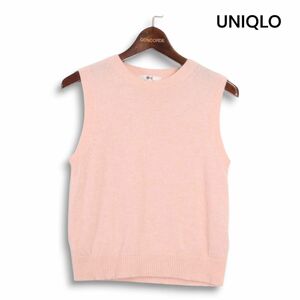 UNIQLO C ユニクロ シー 秋冬 高級 カシミヤ100％♪ ノースリーブ ニット セーター Sz.S　レディース ピンク　K4T01384_9#N