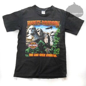 YGG■ハーレーダビッドソンジャパン Harley-Davidson マウントラッシュモア Tシャツ 黒 M トップス ヴィンテージ