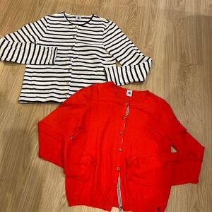 Petit Bateau プチバトーの可愛いカーディガン 12歳2枚セット美品