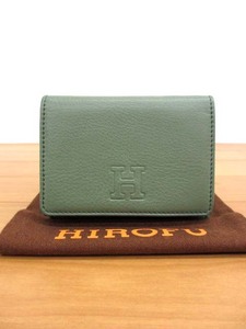 美品 ヒロフ HIROFU センプレ 三つ折り財布 レザー ウォレット 本革