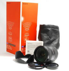 【☆★極上美品☆取扱説明書★SONY純正フード☆純正ポーチ袋★元箱付☆★ 】Sony ソニー Zeiss Vario-Sonnar T＊24-70mm F2.8 ZA SSM y1323