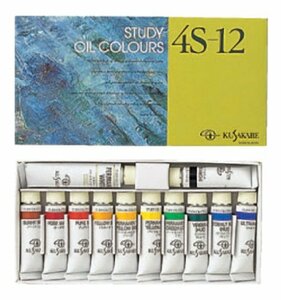 クサカベ 油絵具 習作用 油絵具セット 11色セット 4S-12 11ml+ホワイト20ml(未使用品)　(shin