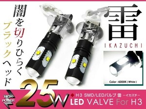 LEDフォグランプ ユーノス500 CA系 LEDバルブ ホワイト 6000K相当 H3 25W SMD 2個セット 交換用