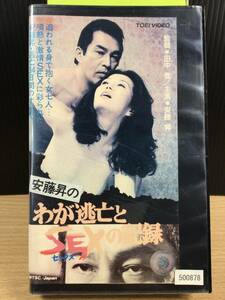 【レンタル落ち・VHSビデオソフト】安藤昇のわが逃亡とSEXの記録、出演／安藤昇・中島葵・ひろみ麻耶・石橋連司・蟹江敬三、1976年公開映画