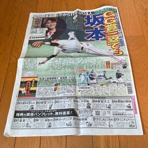 スポーツ報知 報知新聞 令和6年11月13日　巨人　ジャイアンツ 坂本勇人　井上温大　菅野智之　中島健人　サザンオールスターズ　田畑志真