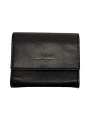 SAINT LAURENT 3つ折り財布 レザー ブラック メンズ MRT554385