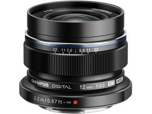 M.ZUIKO DIGITAL ED 12mm F2.0 [ブラック] 純正別売キャップ付 