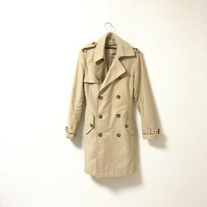 ★RALPH LAUREN ラルフローレン★レディース 厚手 コットン トレンチ コート スプリング コート ベージュ size 160/88A 管:A:12