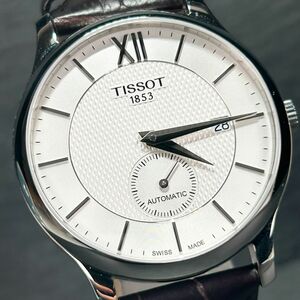 美品 Tissot ティソ TRADITION トラディション T063.428.16.038.00 腕時計 自動巻き アナログ スモールセコンド 裏スケルトン 動作確認済み