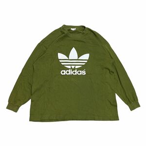 90s adidas アディダス トレフォイル Tシャツ ロンT 90年代　バックプリント　ビンテージ　vintage