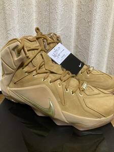 国内タグ付 新品 NIKE LEBRON 12 EXT QS 744287-700 WHEAT レブロン ウィート