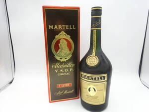 ☆未開栓☆ #31438 容量多め！ MARTELL/マーテル メダイヨン VSOP 箱付き 1000ml 40％ アルコール お酒