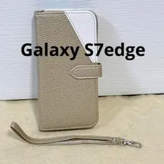 Galaxy S7edge ゴールド 手帳型ケース ギャラクシー　スマホ