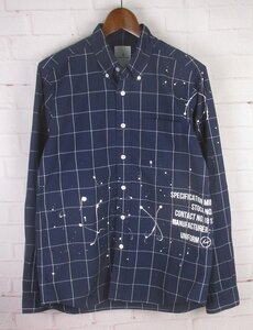 LAS8456 uniform experiment ユニフォームエクスペリメント DRIPPING MIL B.D. SHIRT ボタンダウンシャツ UE-202031 1 ネイビー系