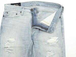 中古★HOLLISTER SKINNY JEAN ホリスター★ダメージスキニージーンズデニムパンツ29【3E1041-HL1016】ウォッシュドブルー水色【本物保証】