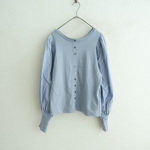 レイビームス Ray BEAMS *バルーンスリーブ切替Tシャツ*ライトブルーカットソー無地コットン(33-2406-59)【20G42】