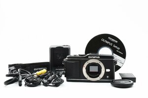 Olympus PEN E-P3 ブラック ボディ 1230万画素 [美品] ストラップ CD-R バッテリー 充電器付き タッチパネル 手ぶれ補正