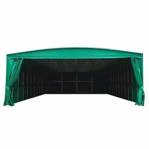 移動テント　5m×10m×40m 400平米移動テント　移動倉庫　建築確認不要　即戦力　簡易テント　屋根付きテント　荷捌場　即納品可能