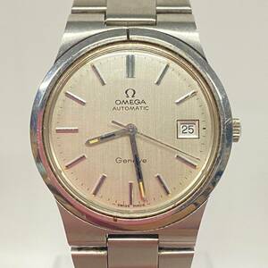 1円~【実動】オメガ OMEGA Geneve Cal.1012 Ref.166.0173 自動巻き メンズ腕時計 シルバー文字盤 ラウンド デイト スイス製 3針 J110510