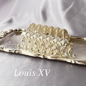 【仏蘭西】 ルイ15世様式のナイフレスト 6個組【シルバープレート】Louis XV