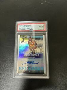 Brandon Ingram 2016-17 Panini Studio RC Breakout Signatures Teal(/15) Auto PSA8