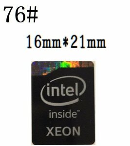 76# 【intel inside XEON黒】エンブレムシール■16*21㎜■ 条件付き送料無料