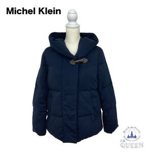 ☆美品☆ MICHEL KLEIN ミッシェルクラン ジャケット アウター ダウンジャケット 長袖 フード 比翼 レディース ダウン フェザー m-30