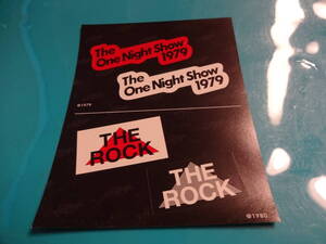 矢沢永吉 ステッカー The One Night Show THE ROCK　1979　1980　ツアー