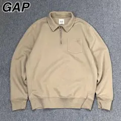 GAP 襟付き ハーフジップ スウェットトレーナー