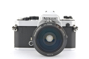 Nikon FE シルバー + Ai Zoom-NIKKOR 43-86mm F3.5 フィルムカメラ MF一眼レフ 標準ズームレンズ ■29253