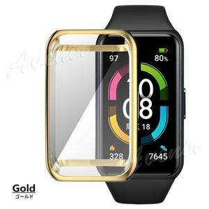 送料無料 ゴールド HUAWEI Band 6 カバー ケース TPU ファーウェイ バンド6 band6 保護カバー SAC-079