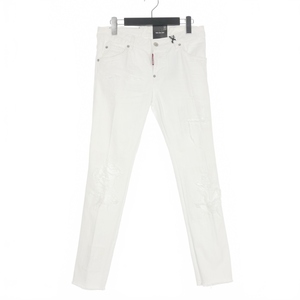 未使用品 ディースクエアード DSQUARED2 22SS Cool Girl Jean ダメージ加工 ホワイトデニム ジーンズ 36 白 S72LB0509 国内正規 レディース