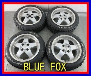 ■中古タイヤホイール■　BLUE FOX 15インチ 7J +38 4H 100 MUD STAR RADIAL M/T 165/60R15 77S S 激安 送料無料 J698