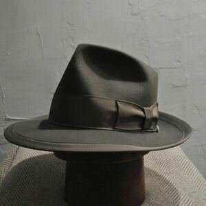 40s Vintage STETSON stetsonian 7 3/8 ヴィンテージ ステットソン ステットソニアン 59cm whippet ウィペット ブルー シルバーグレー