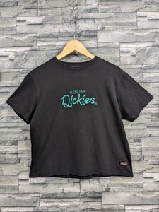 ★送料無料★Dickies　ディッキーズ　半袖　Ｔシャツ　トップス　刺しゅう　黒　レディース　Mサイズ