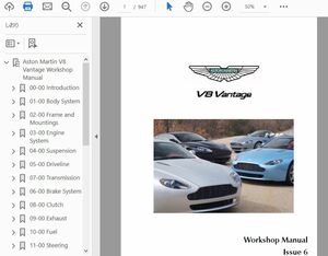 アストンマーティン V8 ヴァンテージ ワークショップマニュアル 整備書 配線図 ASTON MARTIN VANTAGE バンテージ 