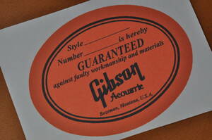 ★ Gibson 補修用 Orange Soundhole Label サウンドホール オレンジラベル ステッカー ★