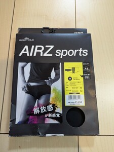 (1枚) Mサイズ　AIRZ SPORTS ボクサーパンツ 無地 黒　メッシュ生地 BODY WILD ボディワイルド グンゼ GUNZE 前閉じ エアーズ 　1